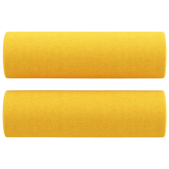 Canapea 3 locuri cu perne&pernuțe galben deschis 180 cm textil WALTI