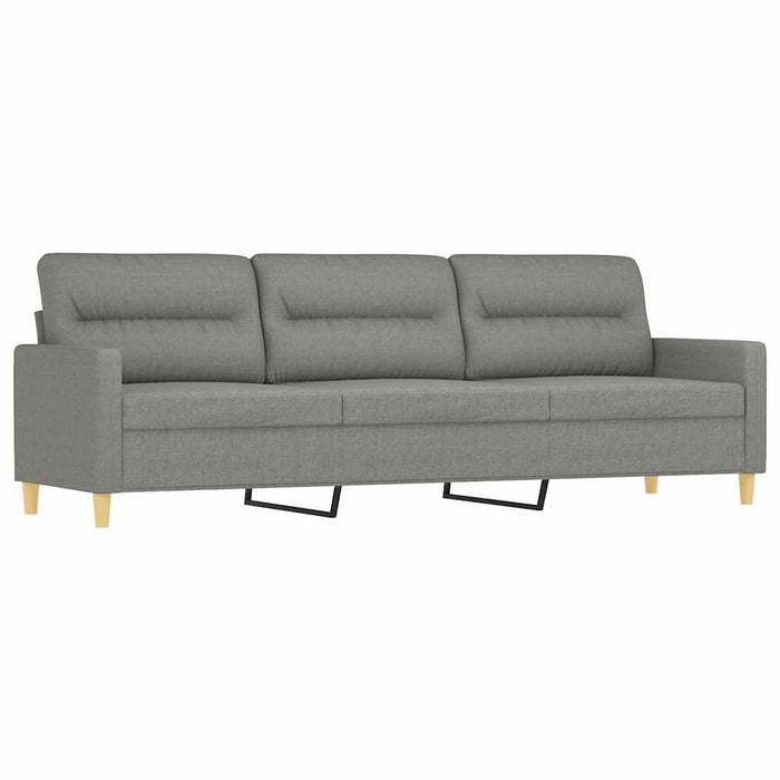 Canapea cu 3 locuri cu perne&pernuțe gri închis 210 cm textil WALTI