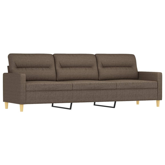 Canapea cu 3 locuri cu perne&pernuțe gri taupe 210 cm textil WALTI