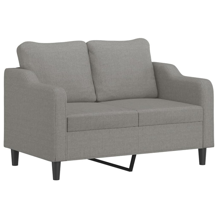 Canapea cu 2 locuri cu perne&pernuțe gri închis 120 cm textil WALTI