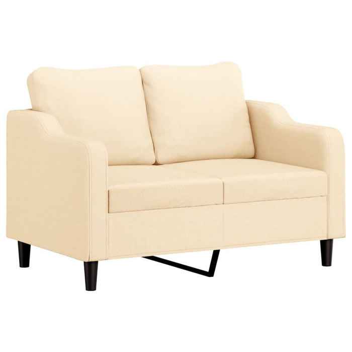 Canapea cu 2 locuri cu perne&pernuțe crem 120 cm textil WALTI