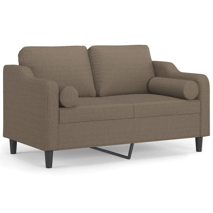 Canapea cu 2 locuri cu perne&pernuțe gri taupe 120 cm textil WALTI