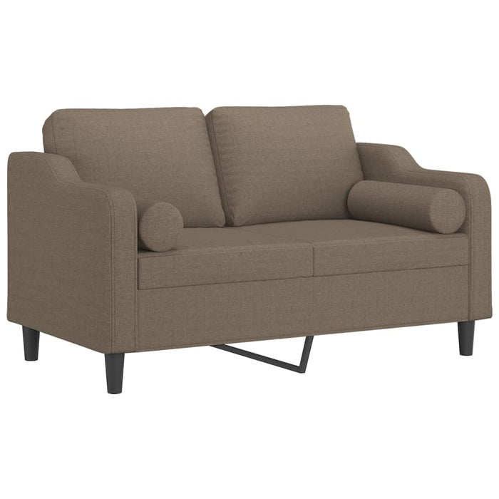 Canapea cu 2 locuri cu perne&pernuțe gri taupe 120 cm textil WALTI