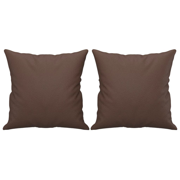 Canapea cu 3 locuri, perne&pernuțe maro 180 cm piele ecologică WALTI
