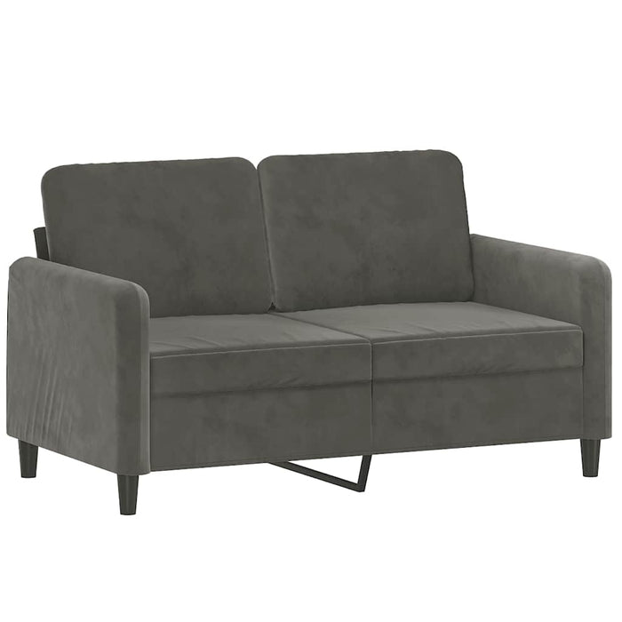 Canapea cu 2 locuri cu perne&pernuțe gri închis 120 cm textil WALTI