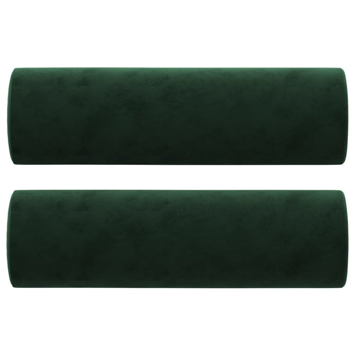 Canapea 2 locuri cu perne&pernuțe verde închis, 140 cm, catifea WALTI