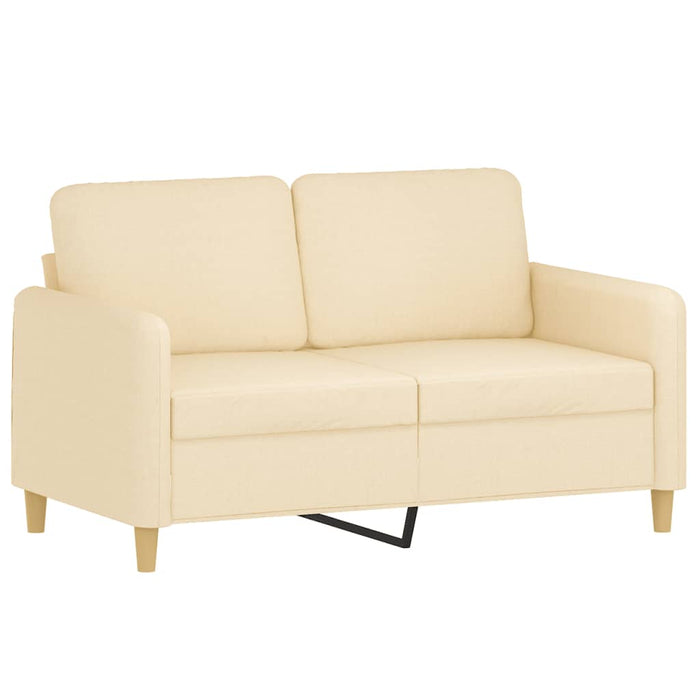 Canapea cu 2 locuri cu perne&pernuțe crem 120 cm textil WALTI