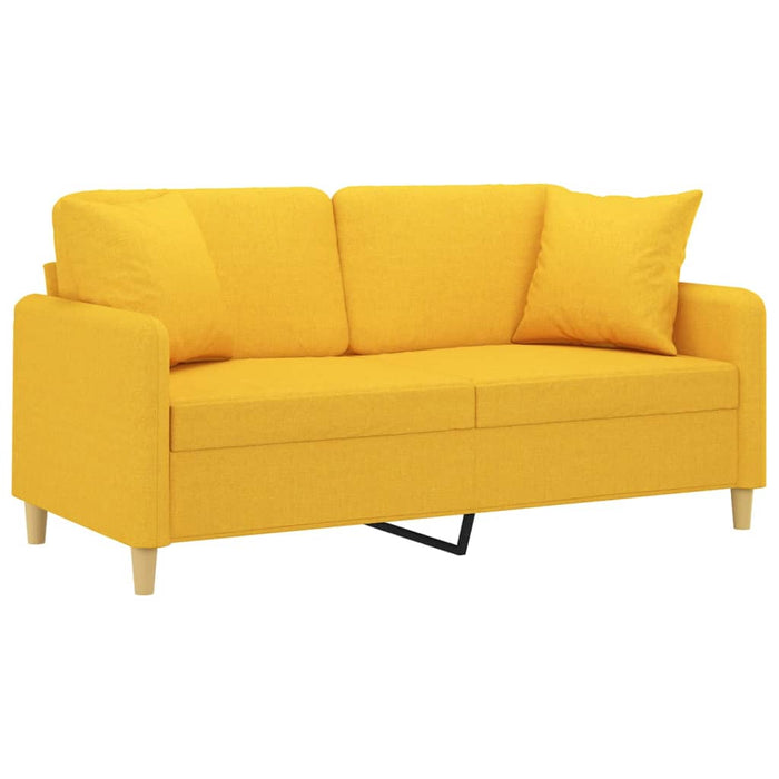 Canapea 2 locuri cu perne&pernuțe galben deschis 140 cm textil WALTI