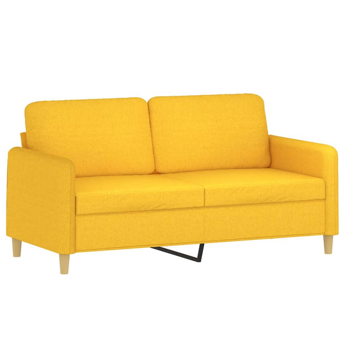 Canapea 2 locuri cu perne&pernuțe galben deschis 140 cm textil WALTI
