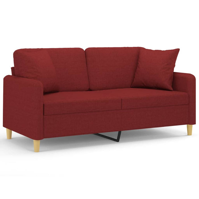 Canapea cu 2 locuri cu perne&pernuțe roșu vin 140 cm textil WALTI