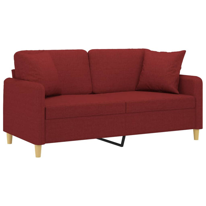 Canapea cu 2 locuri cu perne&pernuțe roșu vin 140 cm textil WALTI