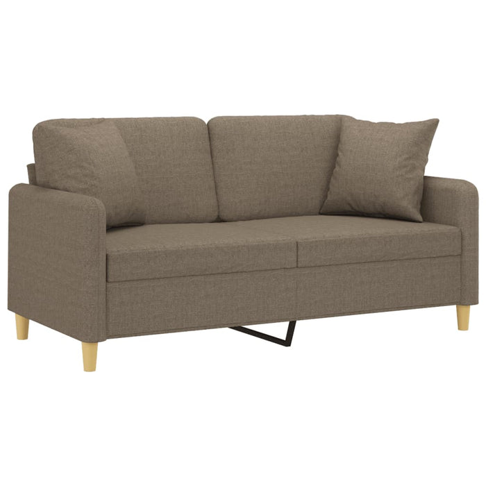 Canapea cu 2 locuri cu perne&pernuțe gri taupe 140 cm textil WALTI