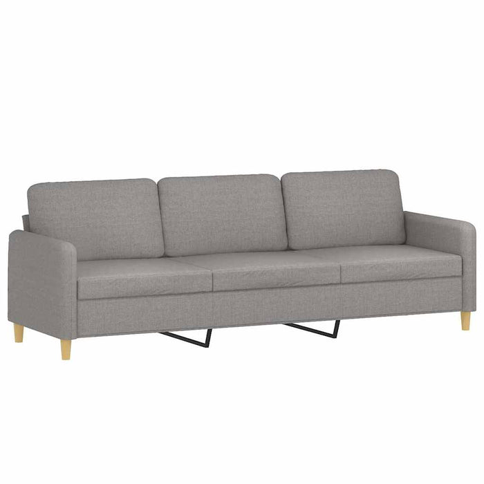 Canapea cu 3 locuri cu perne&pernuțe gri deschis 210 cm textil WALTI