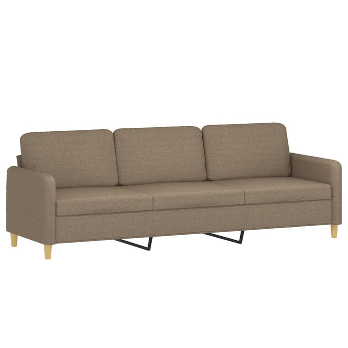 Canapea cu 3 locuri cu perne&pernuțe gri taupe 210 cm textil WALTI