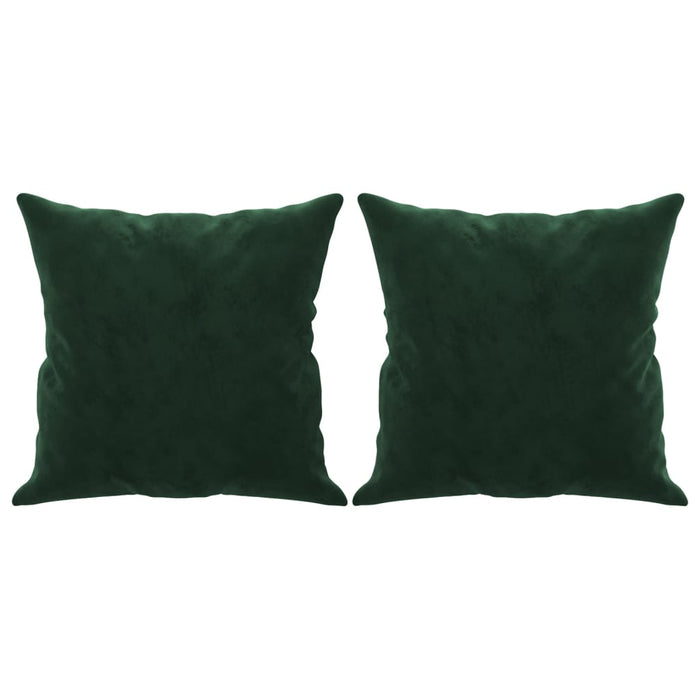 Canapea 2 locuri cu perne&pernuțe verde închis, 120 cm, catifea WALTI