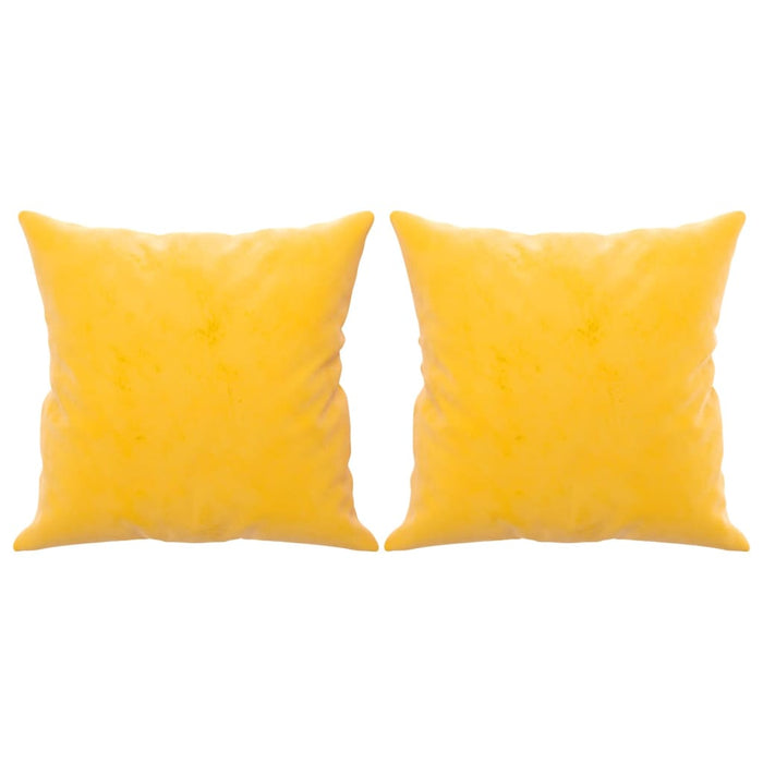 Canapea 2 locuri cu perne&pernuțe galben deschis 140 cm catifea WALTI