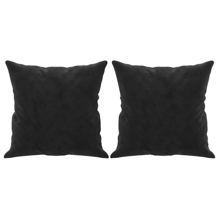 Canapea 3 locuri cu perne&pernuțe, negru, 180 cm, catifea WALTI