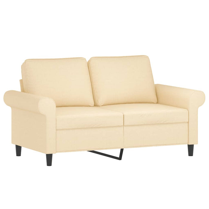 Canapea cu 2 locuri cu perne&pernuțe crem 120 cm textil WALTI