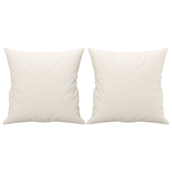 Canapea cu 2 locuri, perne&pernuțe crem 120 cm piele ecologică WALTI