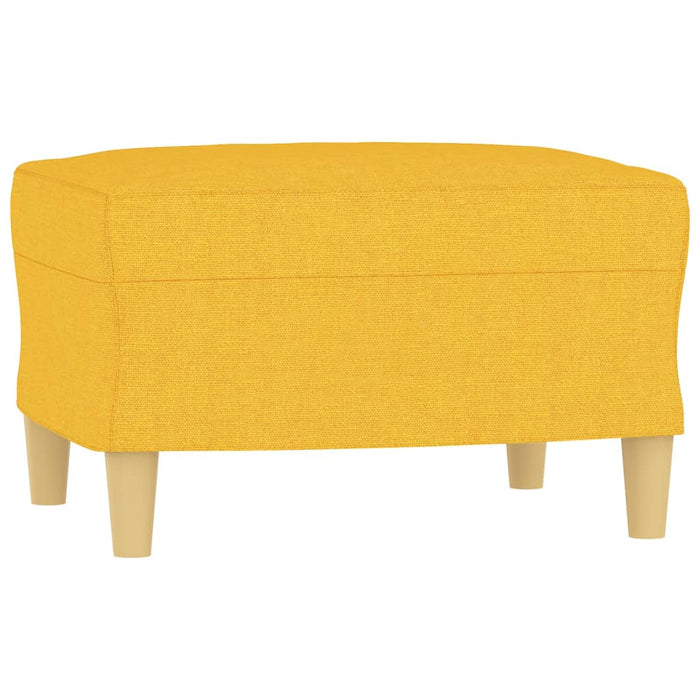 Fotoliu canapea cu taburet, galben deschis, 60 cm, textil WALTI