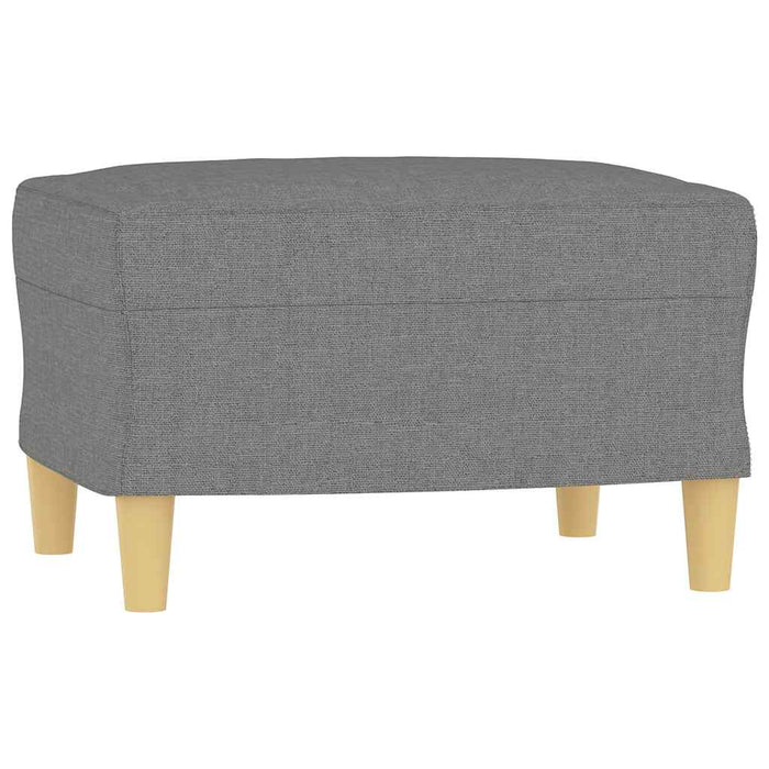 Canapea cu 3 locuri și taburet, gri închis, 180 cm, textil WALTI