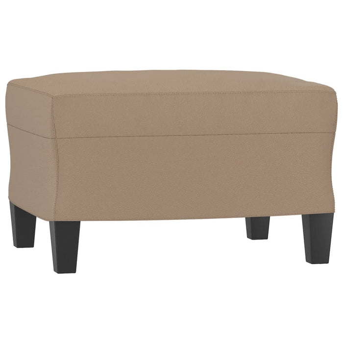 Canapea cu 3 locuri / taburet cappuccino 180 cm piele ecologică WALTI