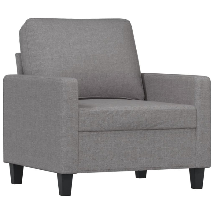 Fotoliu canapea cu taburet, gri deschis, 60 cm, textil WALTI