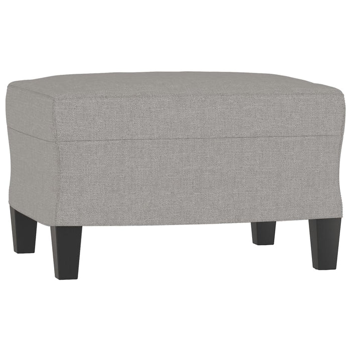 Fotoliu canapea cu taburet, gri deschis, 60 cm, textil WALTI
