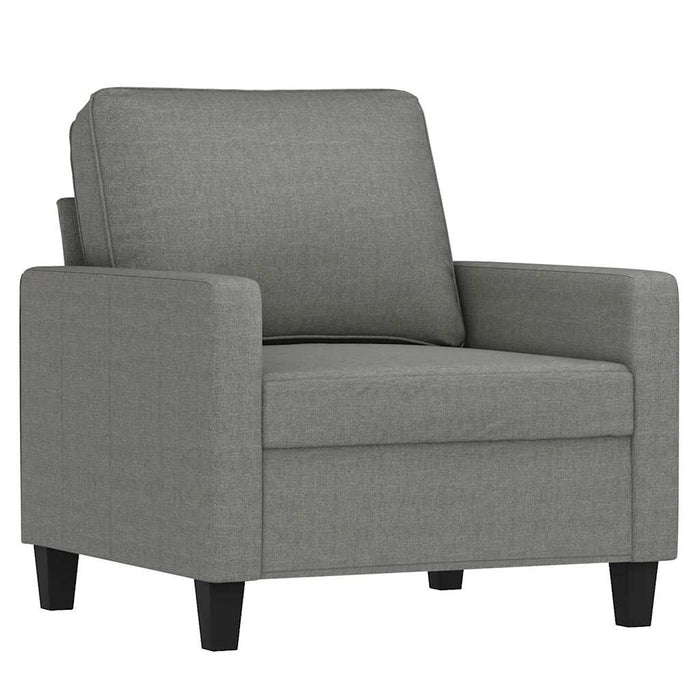 Fotoliu canapea cu taburet, gri închis, 60 cm, textil WALTI