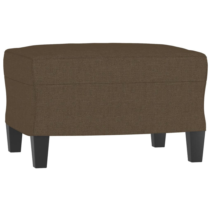 Fotoliu canapea cu taburet, maro, 60 cm, material textil WALTI
