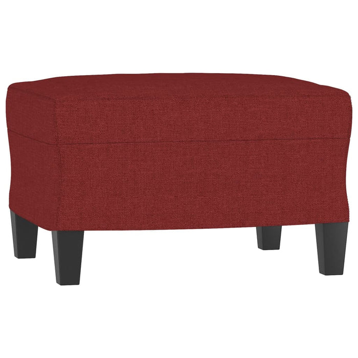 Fotoliu canapea cu taburet, roșu vin, 60 cm, material textil WALTI
