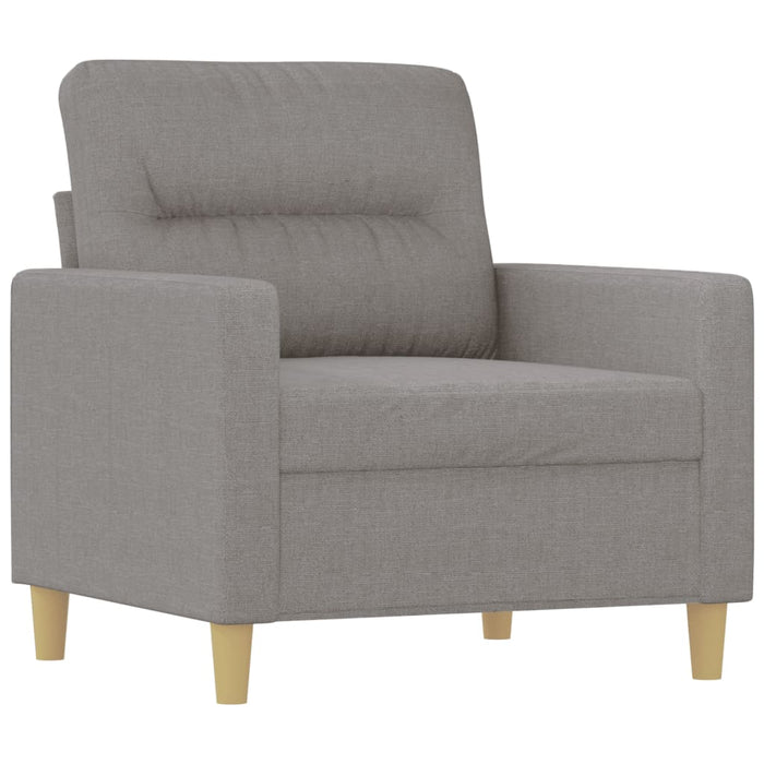 Fotoliu canapea cu taburet, gri deschis, 60 cm, textil WALTI