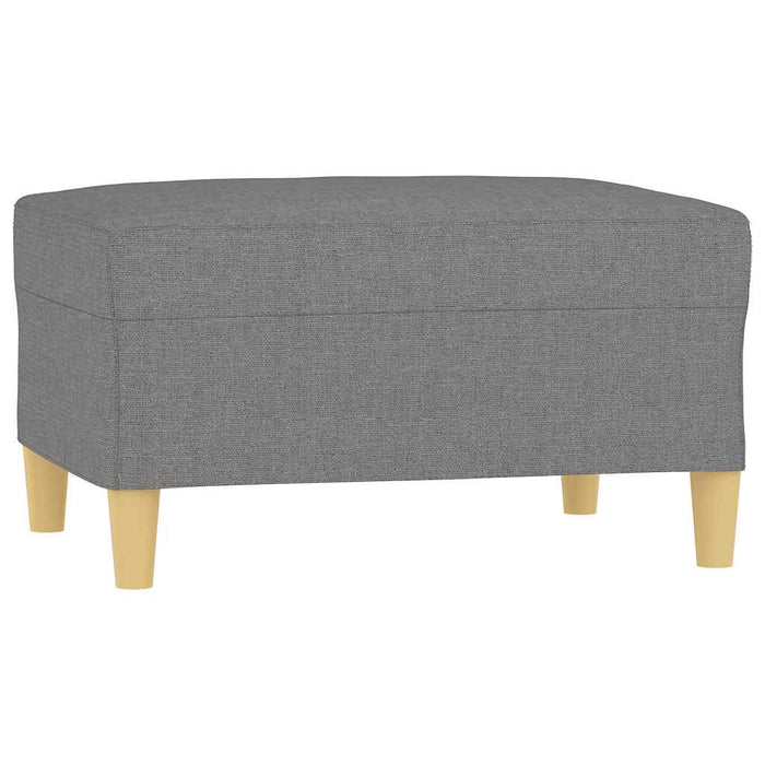 Canapea cu 3 locuri și taburet, gri închis, 210 cm, textil WALTI