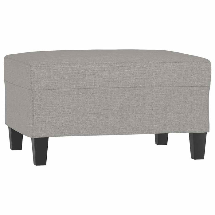 Canapea cu 3 locuri și taburet, gri deschis, 210 cm, textil WALTI