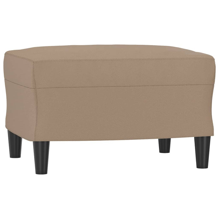 Fotoliu canapea cu taburet, cappuccino, 60 cm, piele ecologică WALTI