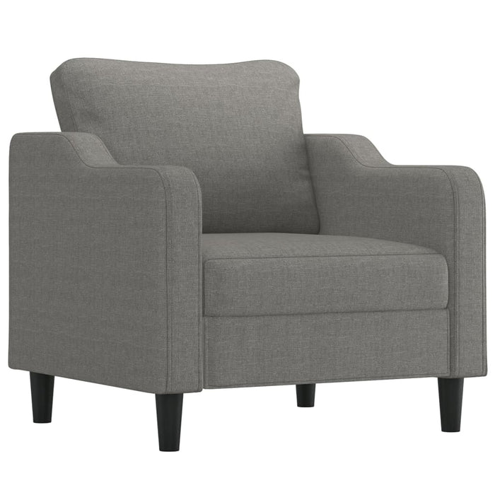 Fotoliu canapea cu taburet, gri închis, 60 cm, textil WALTI