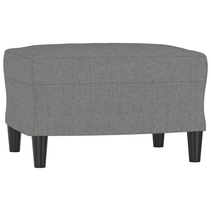 Fotoliu canapea cu taburet, gri închis, 60 cm, textil WALTI