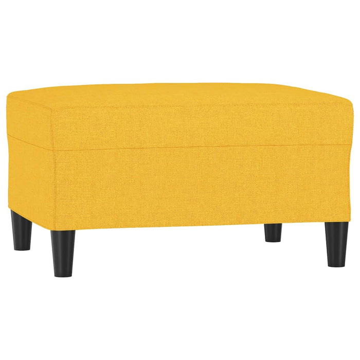 Canapea cu 3 locuri și taburet, galben deschis, 210 cm, textil WALTI
