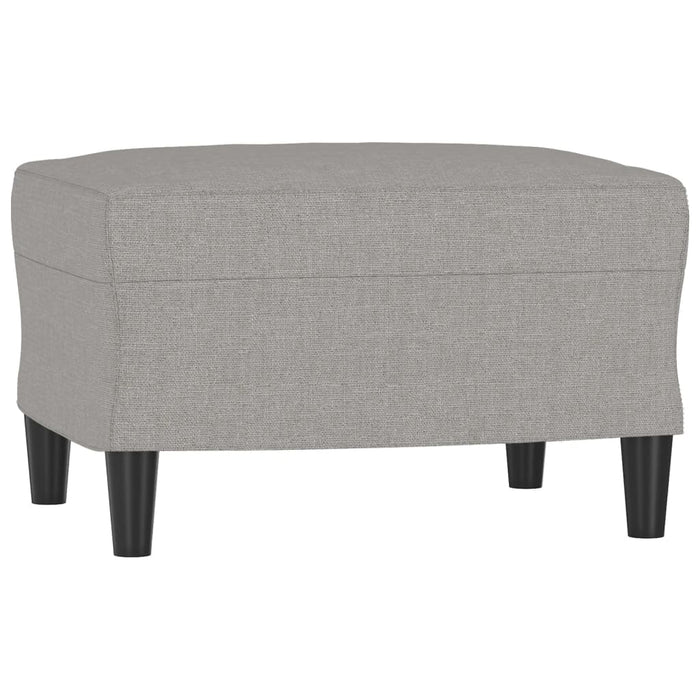 Fotoliu canapea cu taburet, gri deschis, 60 cm, textil WALTI
