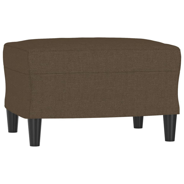 Fotoliu canapea cu taburet, maro, 60 cm, material textil WALTI