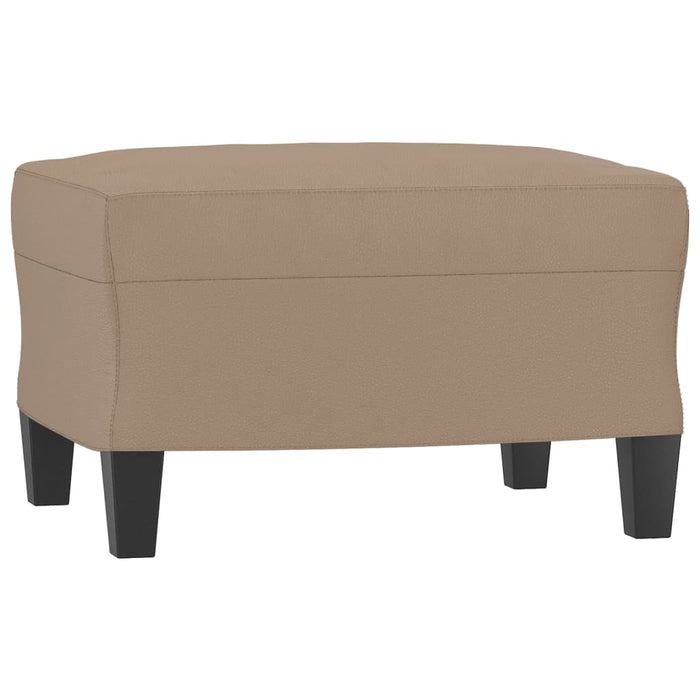 Canapea cu 3 locuri / taburet cappuccino 180 cm piele ecologică WALTI