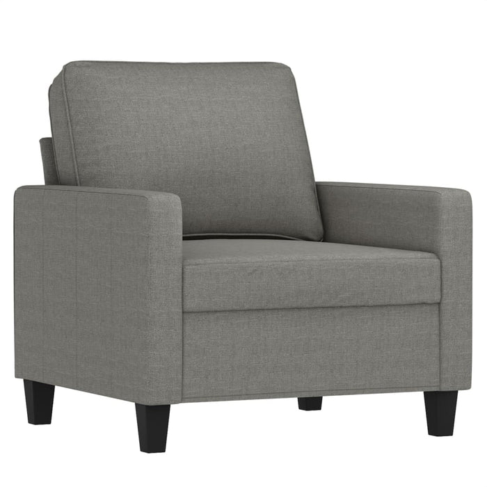 Set de canapele cu perne, 3 piese, gri închis, textil WALTI