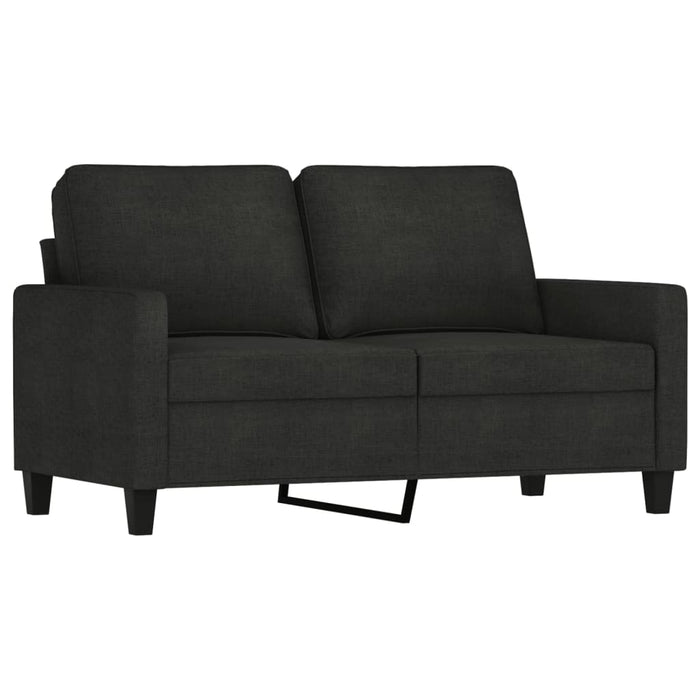 Set de canapele cu perne, 3 piese, negru, textil WALTI