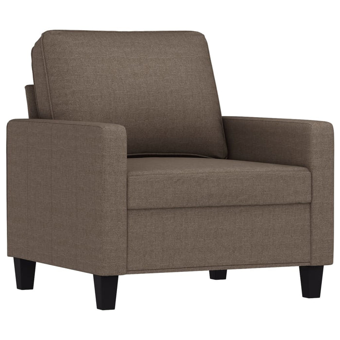 Set de canapea cu perne, 4 piese, gri taupe, material textil WALTI