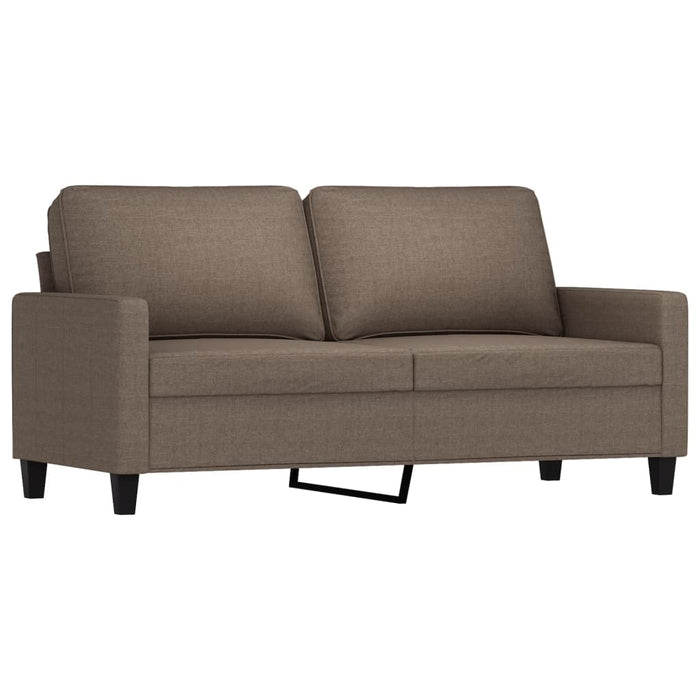 Set de canapea cu perne, 4 piese, gri taupe, material textil WALTI