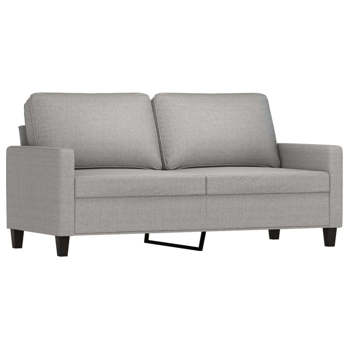 Set de canapele cu perne, 3 piese, gri deschis, textil WALTI