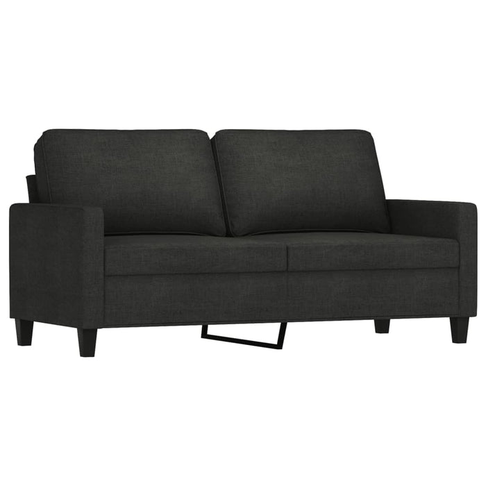 Set de canapele cu perne, 3 piese, negru, textil WALTI