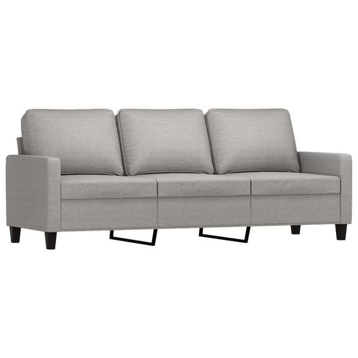 Set de canapele cu perne, 2 piese, gri deschis, textil WALTI