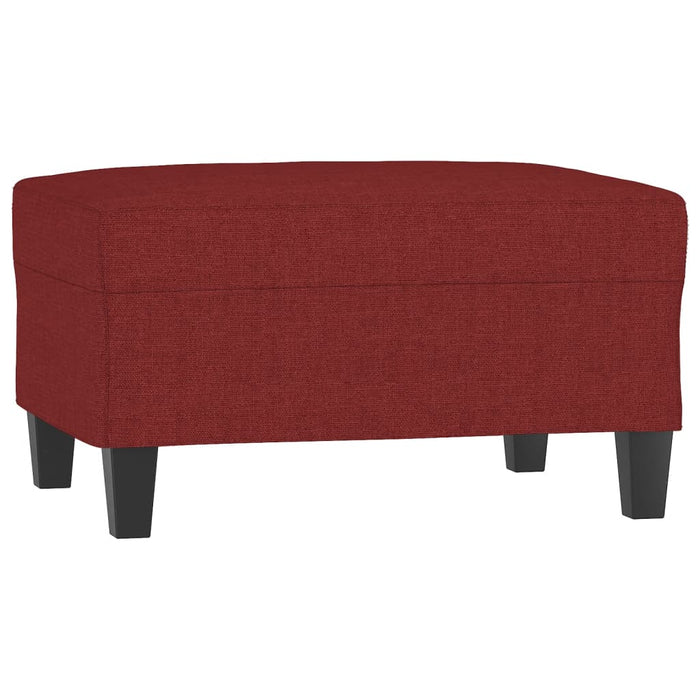 Set canapea cu perne, 3 piese, roșu vin, material textil WALTI