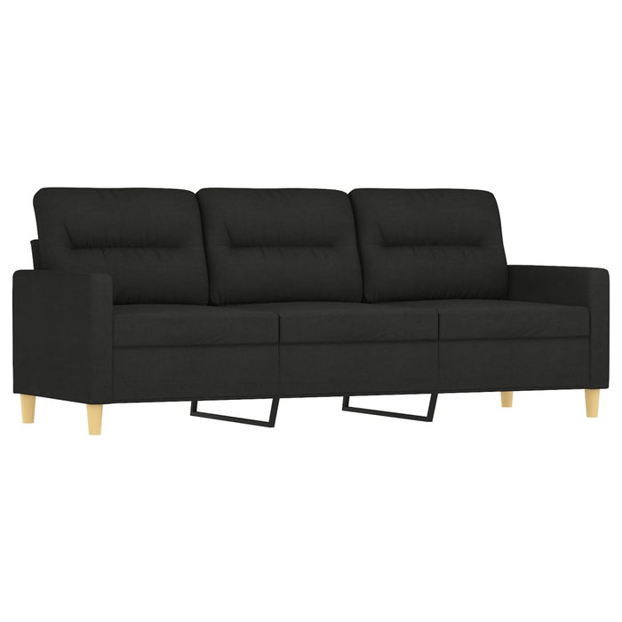 Set canapea perne/perne decorative, 4 piese, negru, textil WALTI